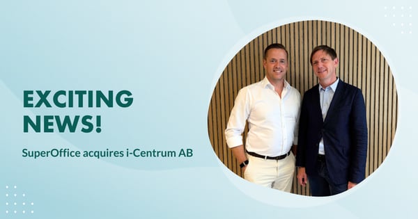  Lars Engbork, CEO i SuperOffice og Filip Vanthöm, grunnlegger og CEO i i-Centrum