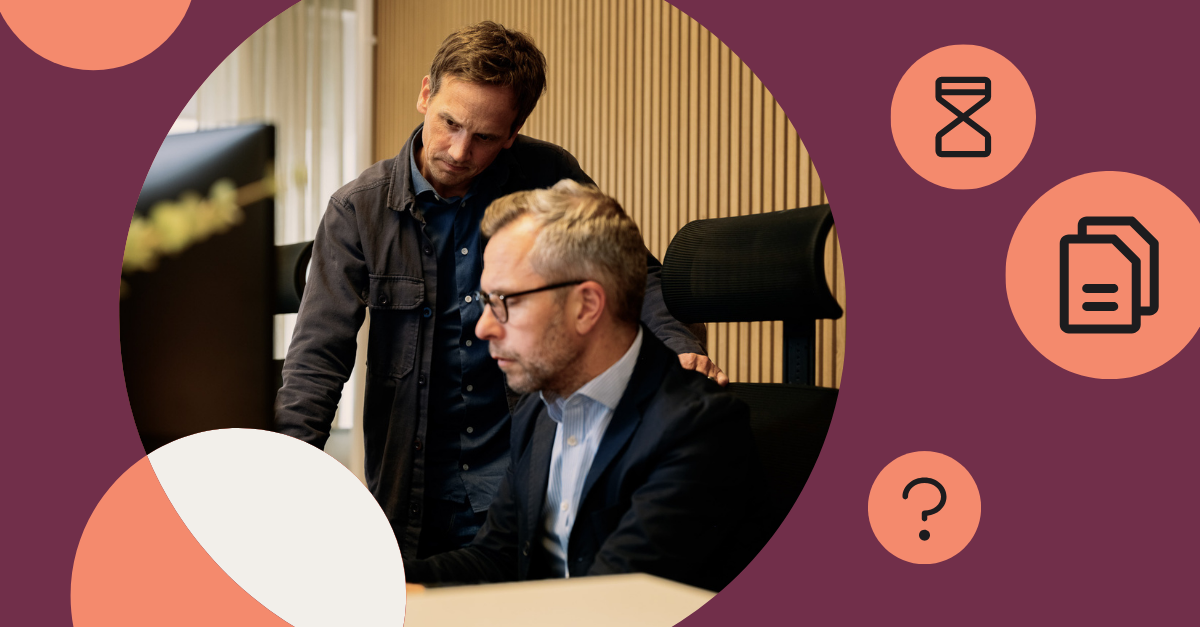 Bilde av to menn som jobber på et kontor